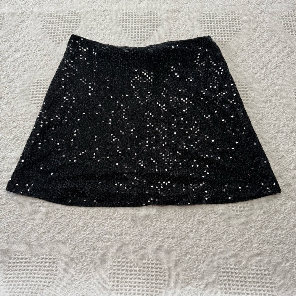 Y2K/Vintage IN CHARGE Sequin Covered Mini Skirt (S)